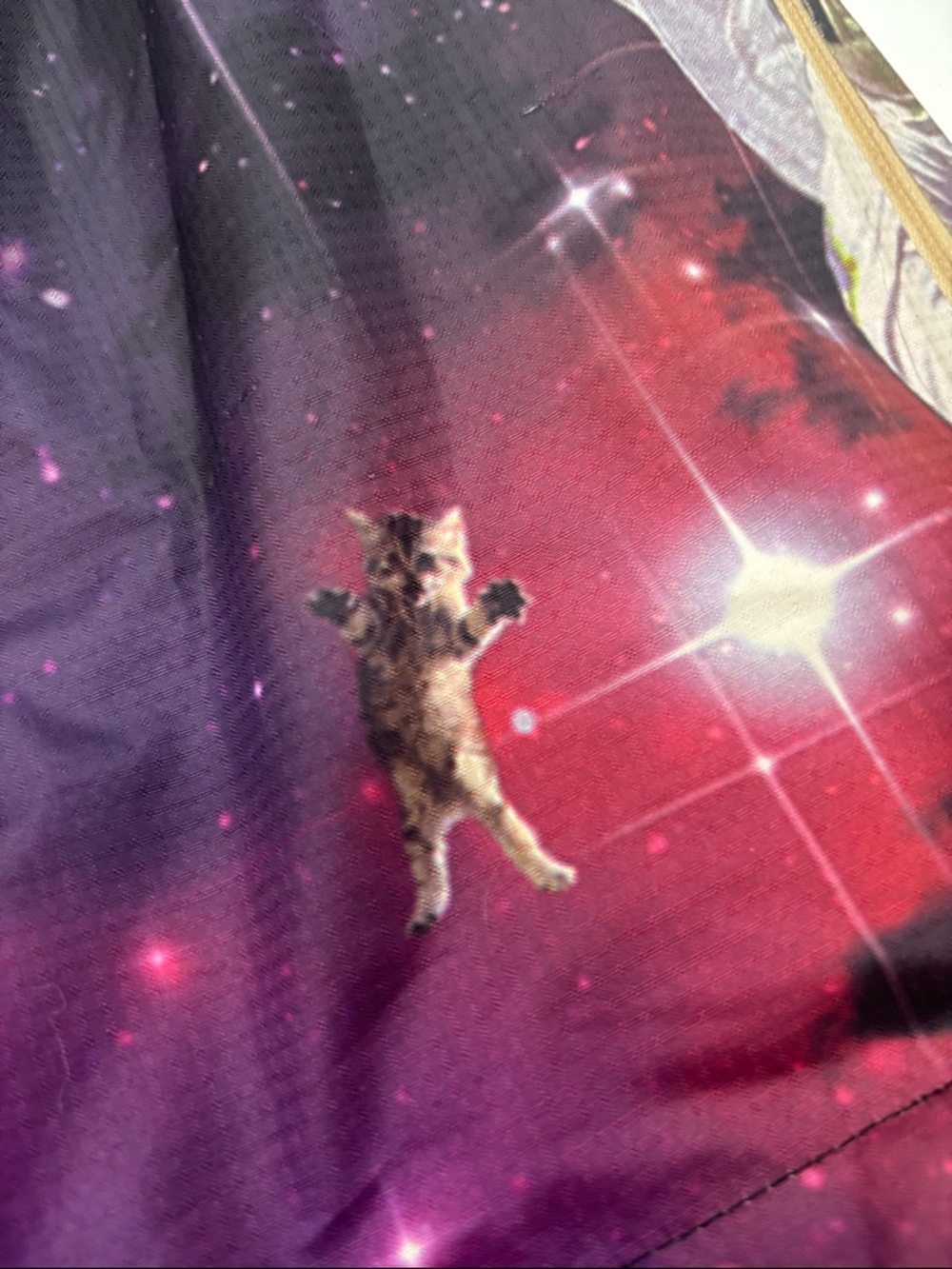Neff Purple and Black Astronaut Graphic Windbreaker Size Medium - Picture 11 of 12